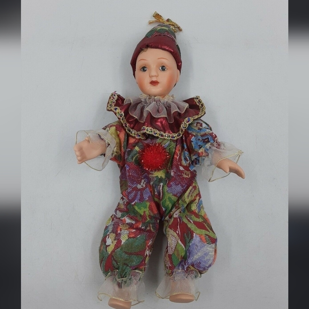 Vintage Porcelain Head/Arms/Legs Jester Collector Doll